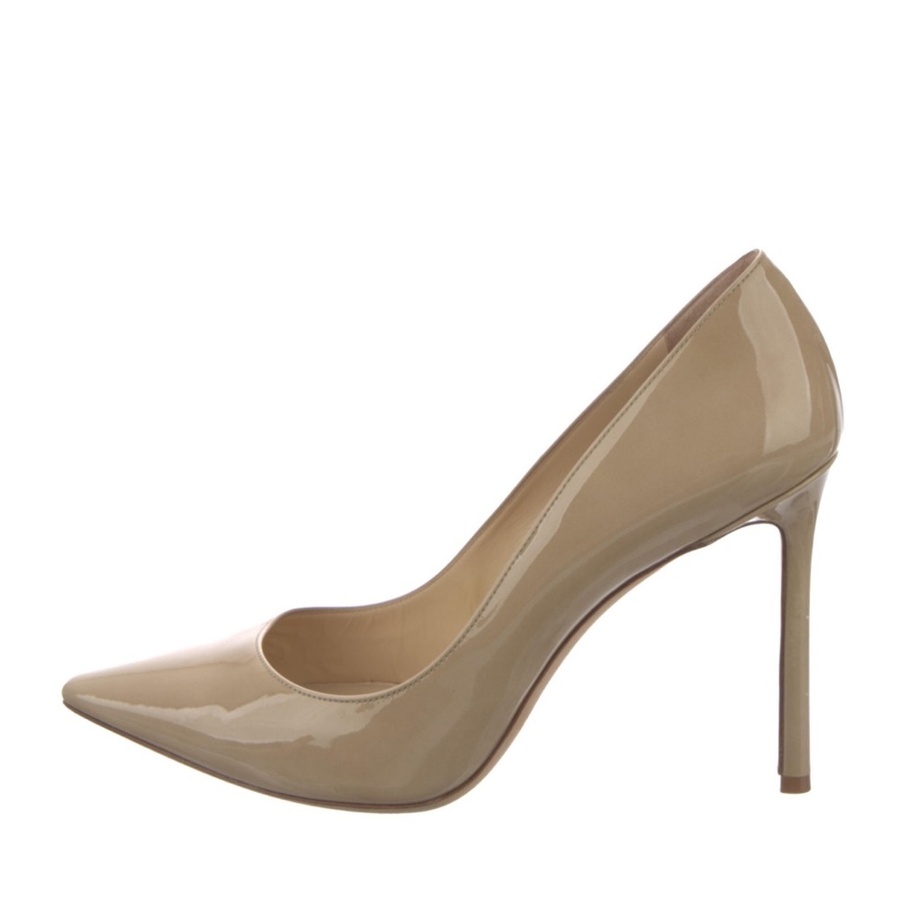 JIMMY CHOO PATENT LEATHER PUMPS NUDE